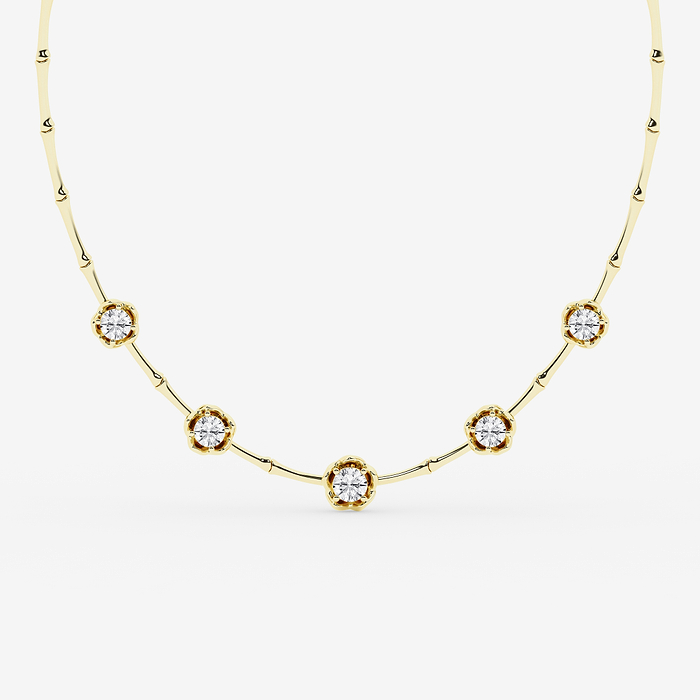 Design ID 9343 GB Custom 4 1/2 ctw Round Lab Grown Diamond Fashion Necklace